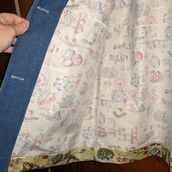 Vintage Marisa Canvas Rain Jacket Garden Design Raincoat - Picture 3 of 7